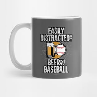 Easily Distracted by Beer and Baseball Mug